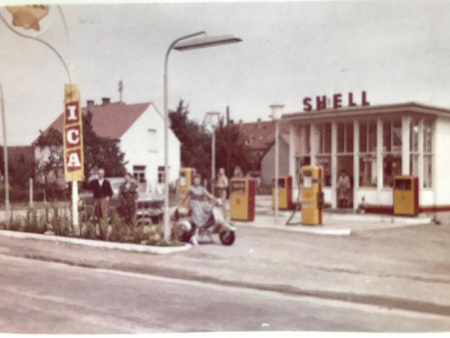 Tankstelle in den frühen 50er Jahren