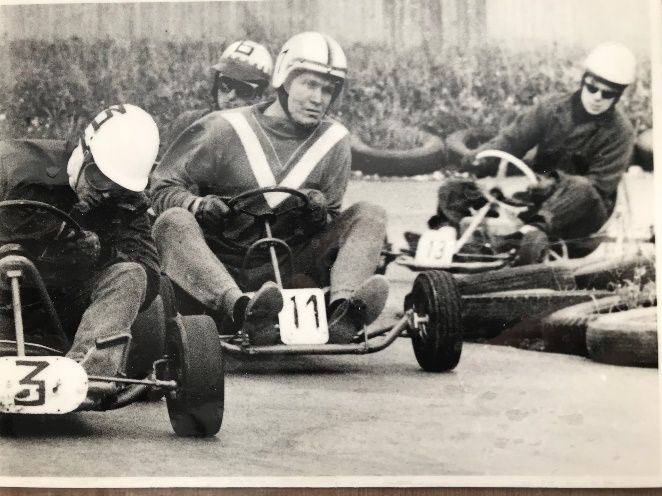 Eckbert Suttrop beim GoKart-Rennen in den frühen 60er Jahren